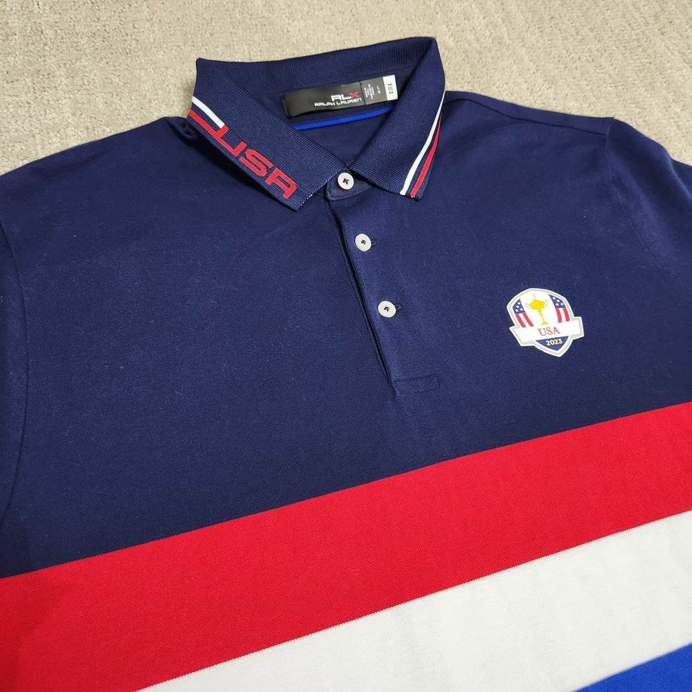 Ralph Lauren RLX Golf Polo Men Large US Ryder Cup Uniform Shirt Performance